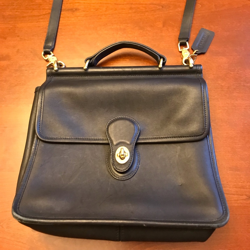 Vintage Coach leather crossbody satchel